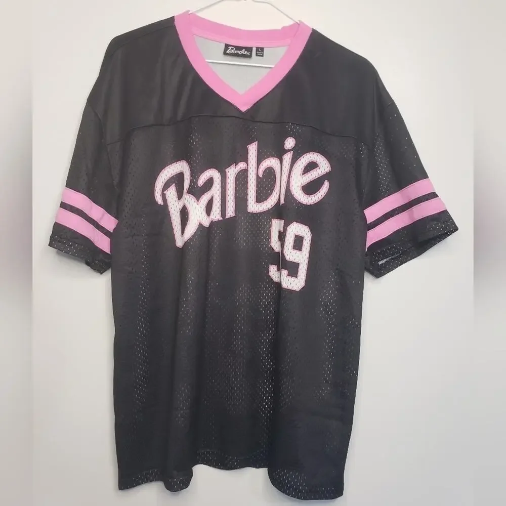 Barbie Malibu Jersey Pink And White Color Size XL NWT